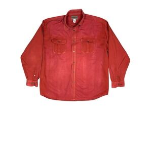 Magellan Sportswear Long Sleeve Button-up Long Sleeve Shirt Rust Men's XXL